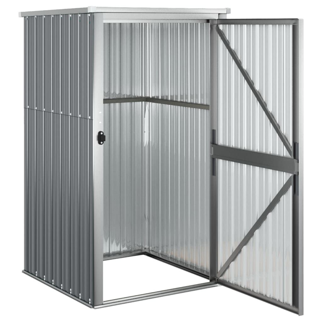 Tuinschuur gegalvaniseerd staal grijs 88x89x161cm -55% KORTING!