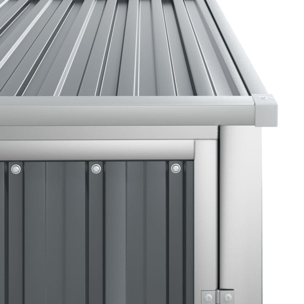 Tuinschuur gegalvaniseerd staal grijs 88x89x161cm -55% KORTING!