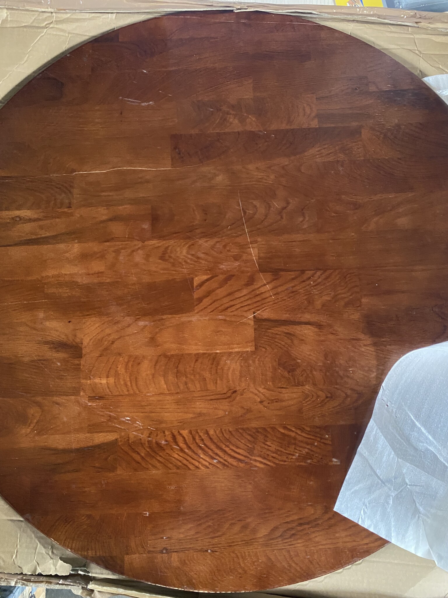 Rond Eiken Tafelblad Ø90cm Donkerbruin - 55% Korting!