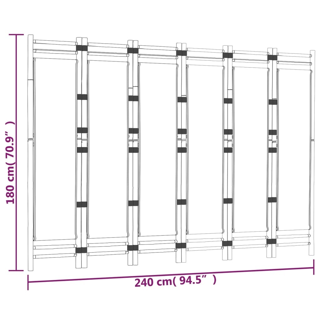 Kamerscherm Bamboe & Canvas 240cm - 35% Korting!