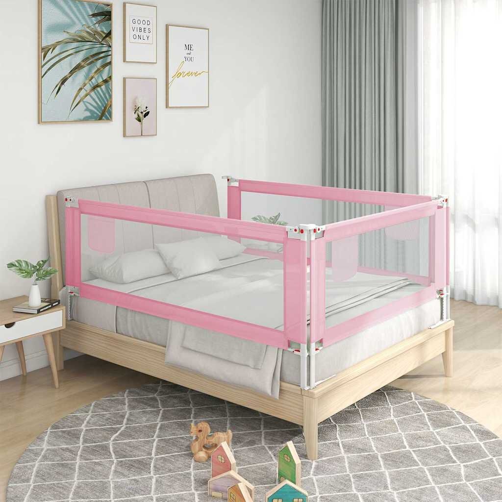 vidaXL Bedhekje Peutertopper Roze 160cm - 55% Korting!
