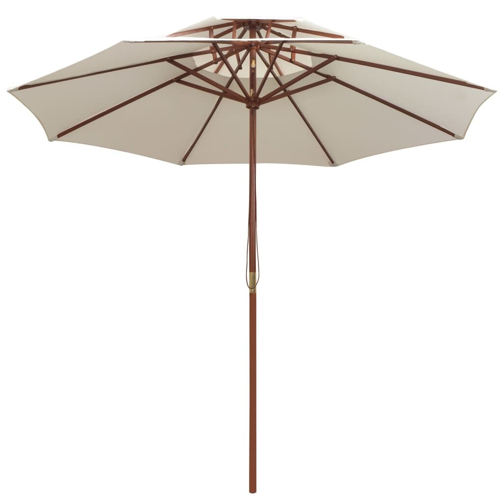 vidaXL Parasol Dubbeldekker Crèmewit 270x270 - 55% Korting!