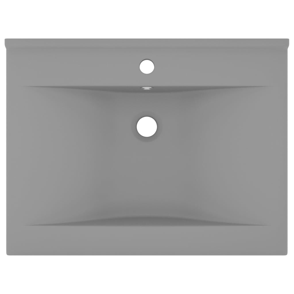 vidaXL Wastafel Lichtgrijs 60cm - 35% Korting! Zo Goed Als Nieuw