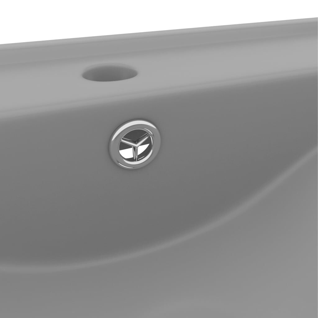 vidaXL Wastafel Lichtgrijs 60cm - 35% Korting! Zo Goed Als Nieuw