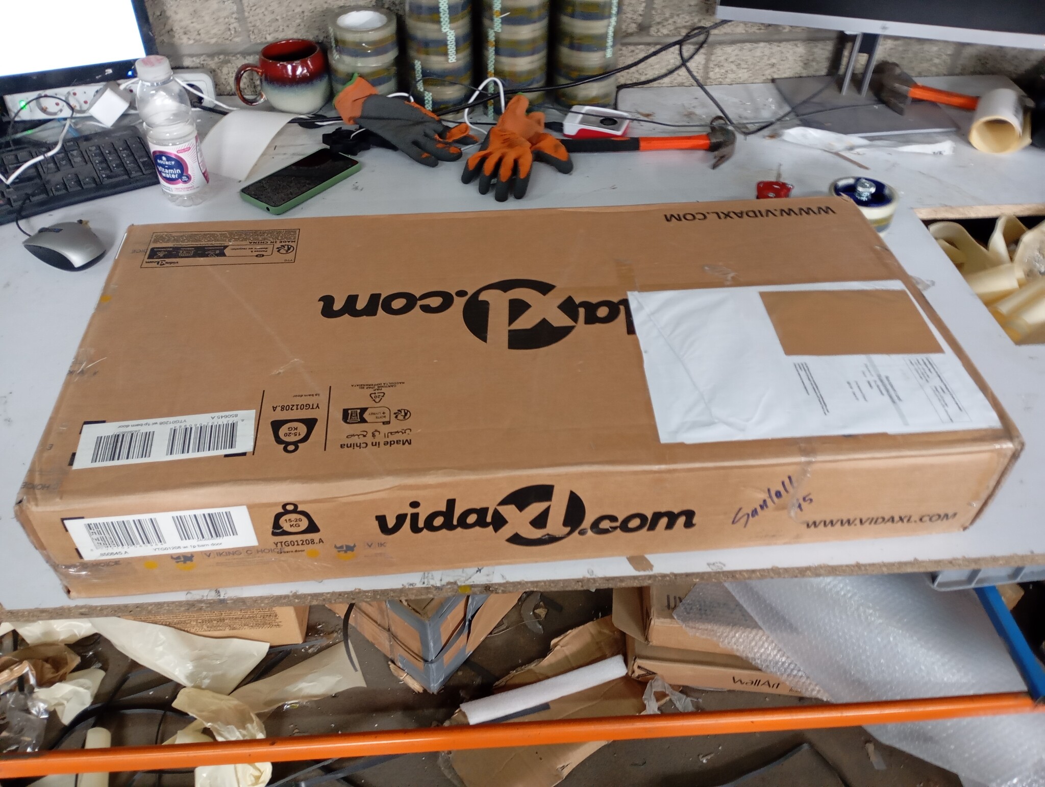 vidaXL Schuifdeur Grenen 80x208cm Wit - 50% Korting! Barstje