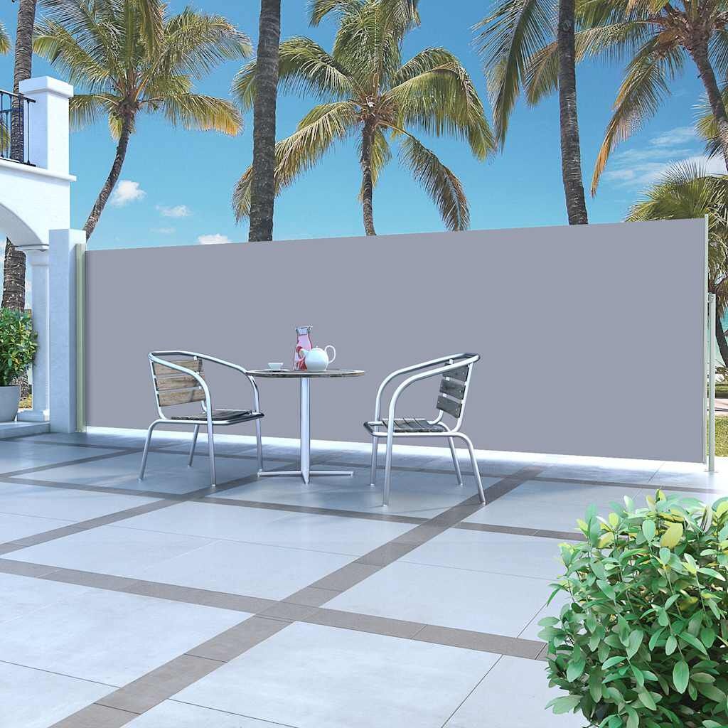vidaXL Uittrekbaar Windscherm 160x500cm Grijs - 41% Korting!