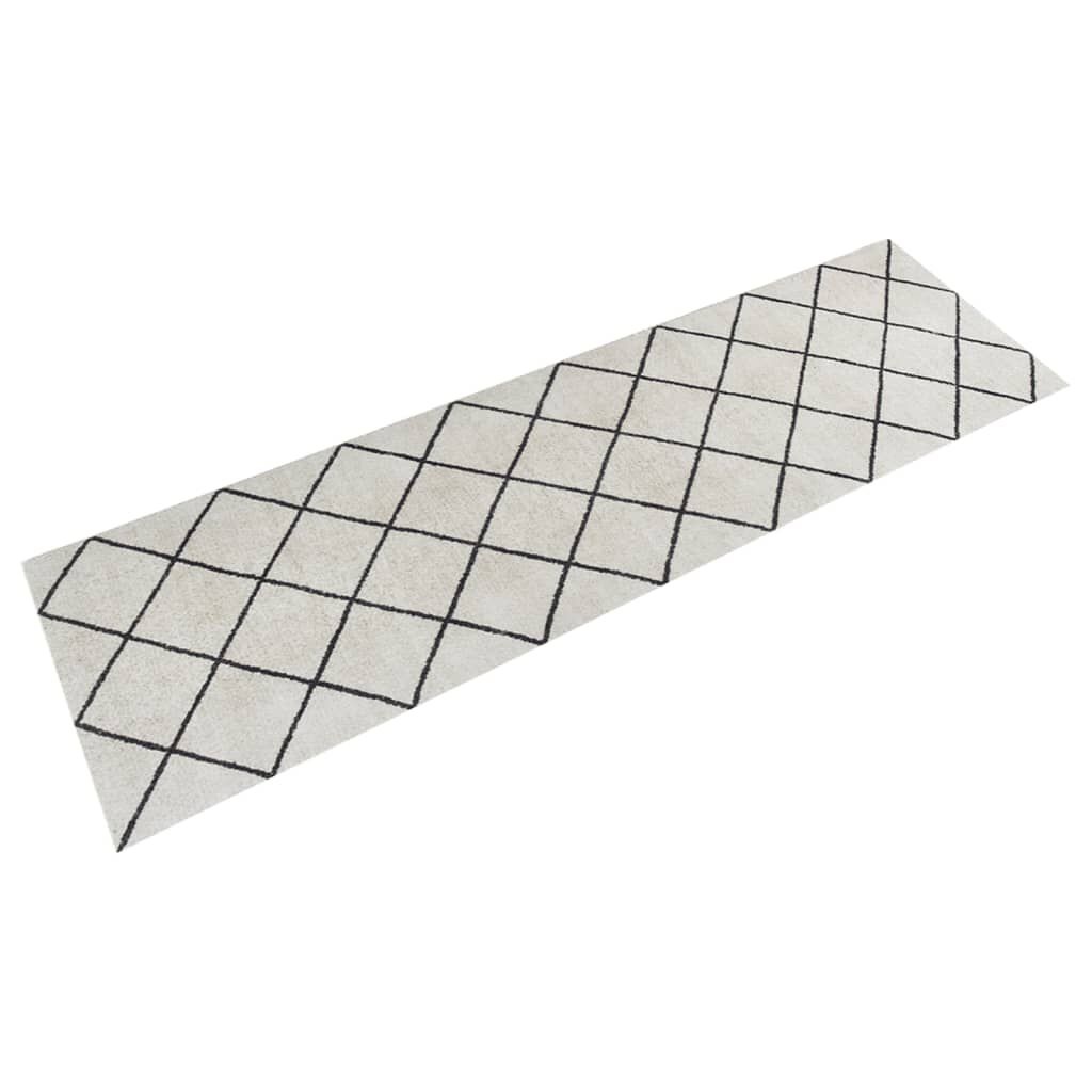 Keukenmat Geblokt 45x150cm Fluweel - 35% Korting!