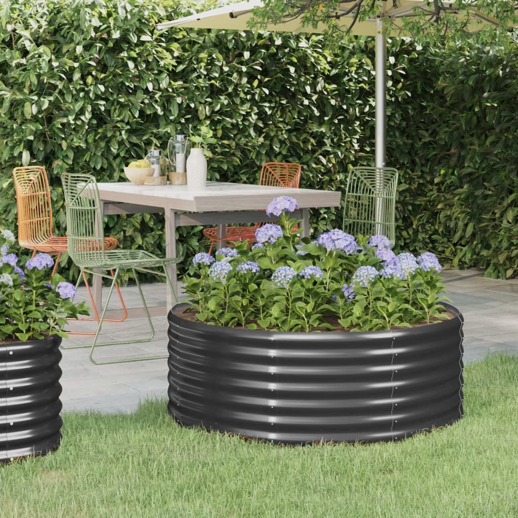 vidaXL Plantenbak Antraciet 100x100x36cm - 35% Korting!