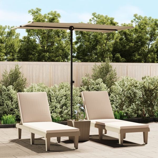 vidaXL Parasol Taupe 180x110cm - 35% Korting!