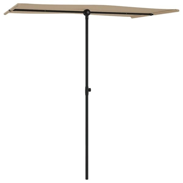 vidaXL Parasol Taupe 180x110cm - 35% Korting!