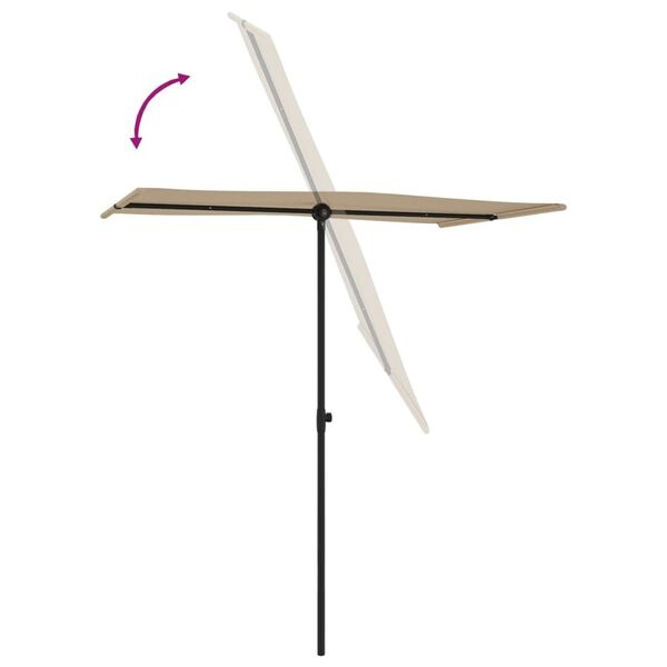 vidaXL Parasol Taupe 180x110cm - 35% Korting!