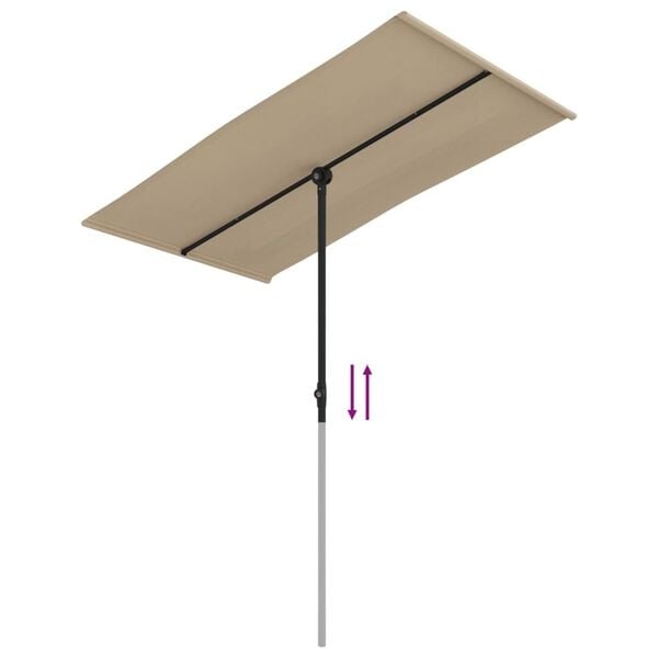 vidaXL Parasol Taupe 180x110cm - 35% Korting!