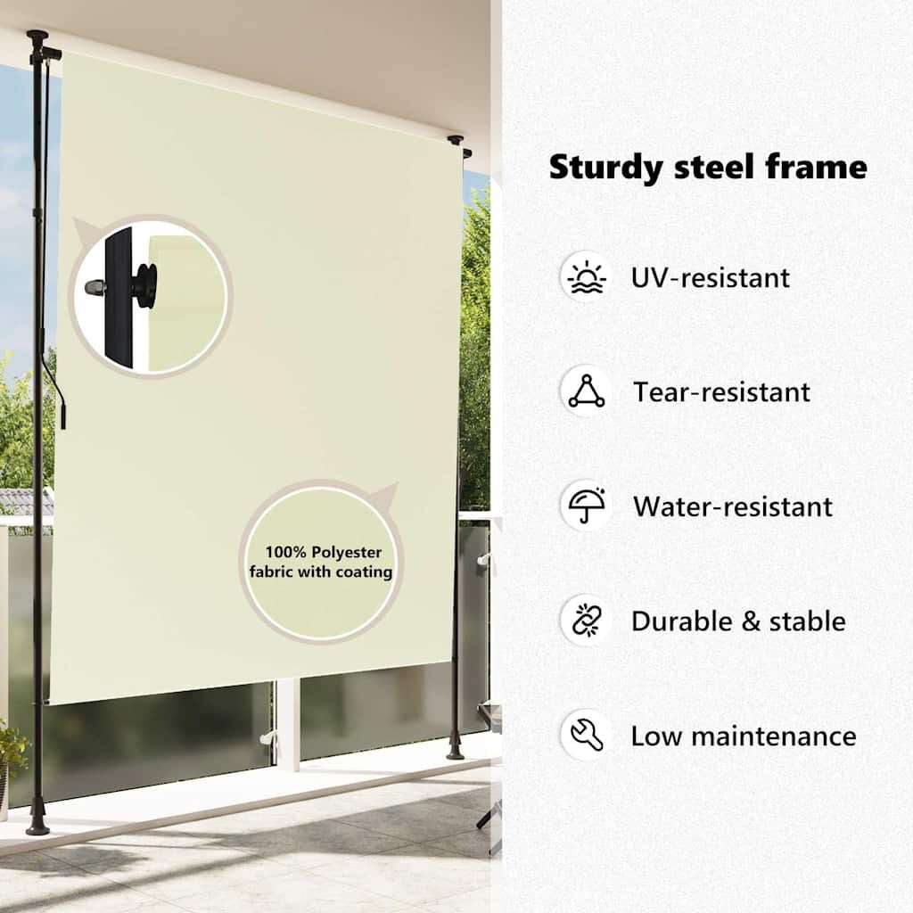 Rolgordijn Buiten Crème 200x270cm - 41% Korting!
