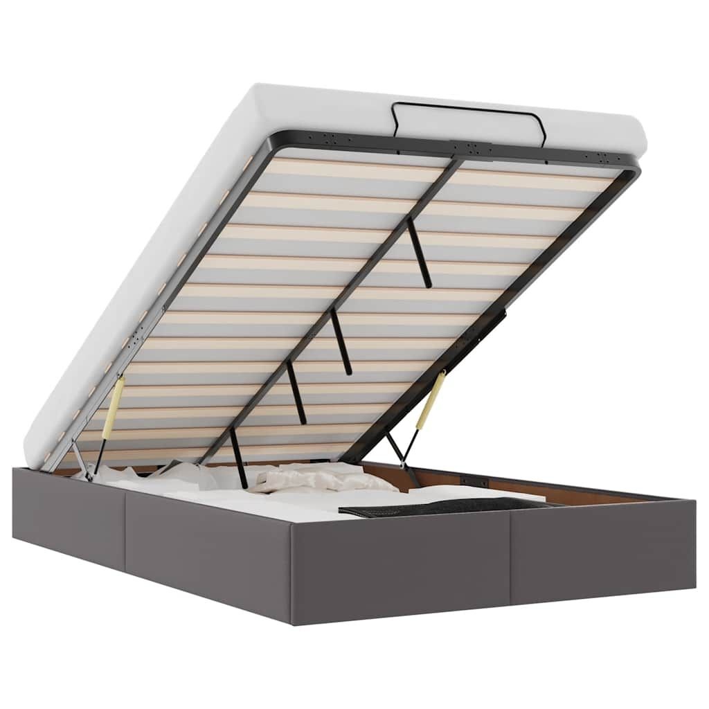 vidaXL Bedframe 120x200 Grijs Kunstleer -60% Korting!