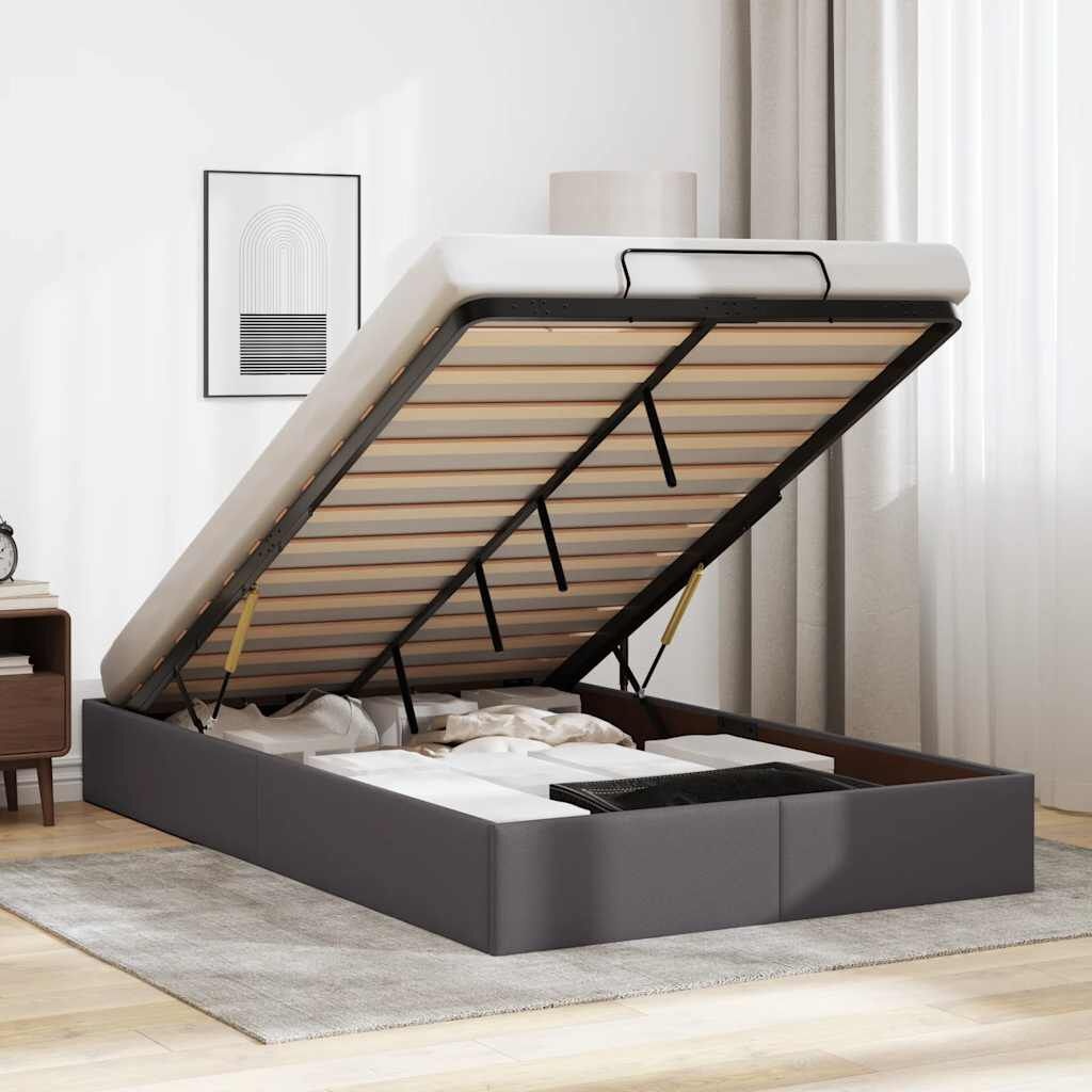 vidaXL Bedframe 120x200 Grijs Kunstleer -60% Korting!