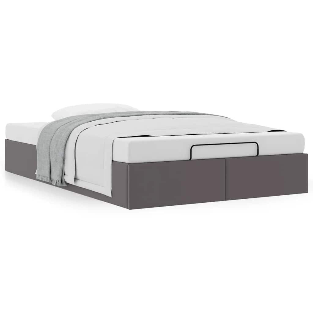 vidaXL Bedframe 120x200 Grijs Kunstleer -60% Korting!