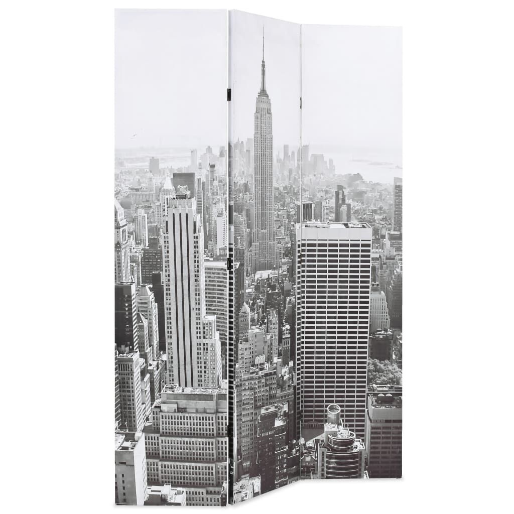Kamerscherm New York 120x170 cm Zwart/Wit - 35% Korting!