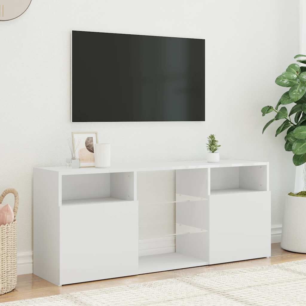 TV Meubel LED Wit 120cm - 35% Korting! (Lichte Schade)