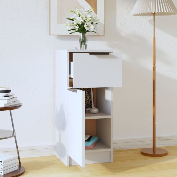 vidaXL Dressoir Wit 30x30x70cm - 35% Korting!