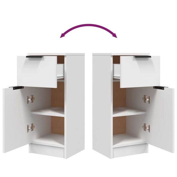 vidaXL Dressoir Wit 30x30x70cm - 35% Korting!