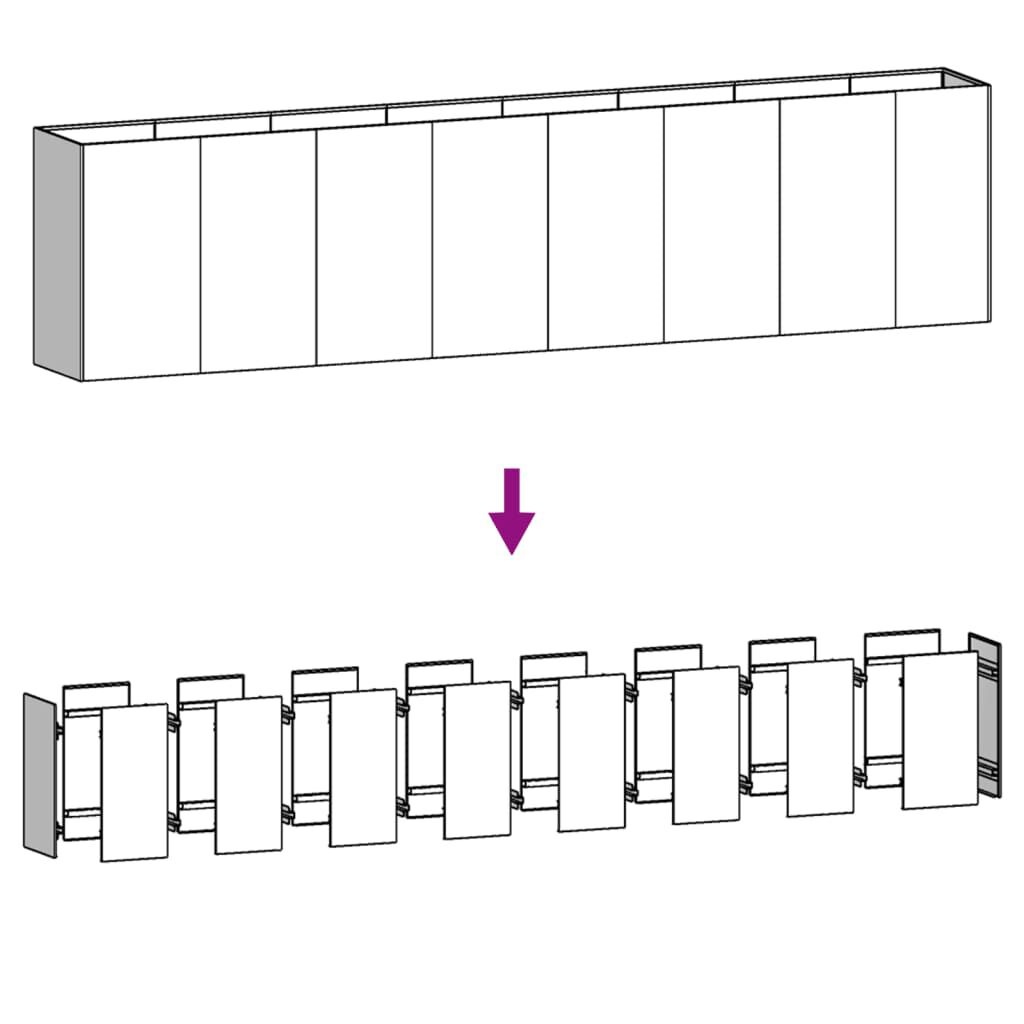 60% Korting: Cortenstalen Plantenbak Verhoogd 360cm - Topdeal!