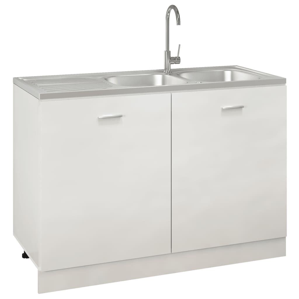 vidaXL Dubbele Gootsteen RVS 120x50cm - 35% Korting!