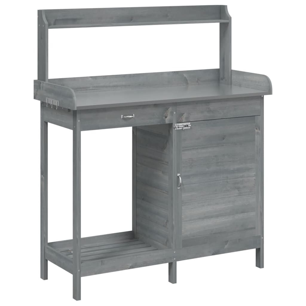 VidaXL Oppottafel Grijs Vurenhout - 35% Korting!