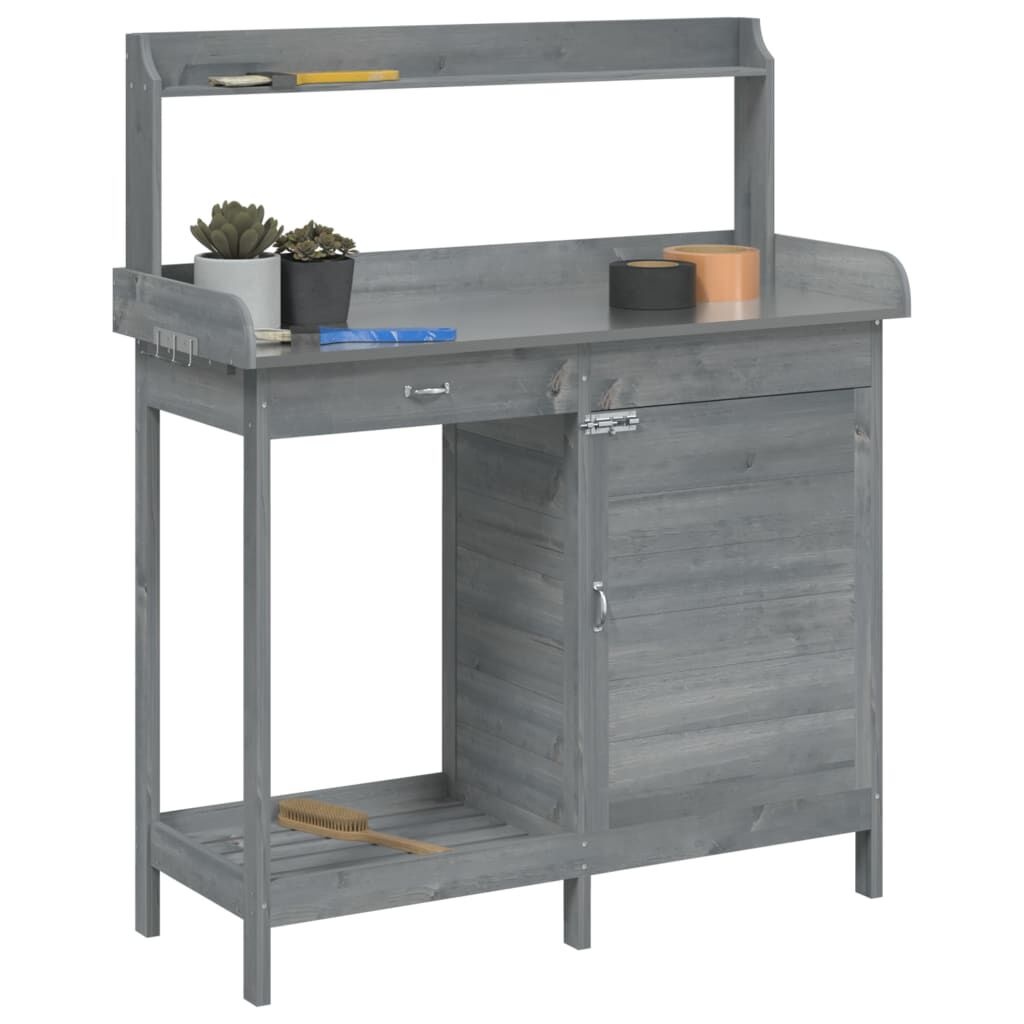 VidaXL Oppottafel Grijs Vurenhout - 35% Korting!