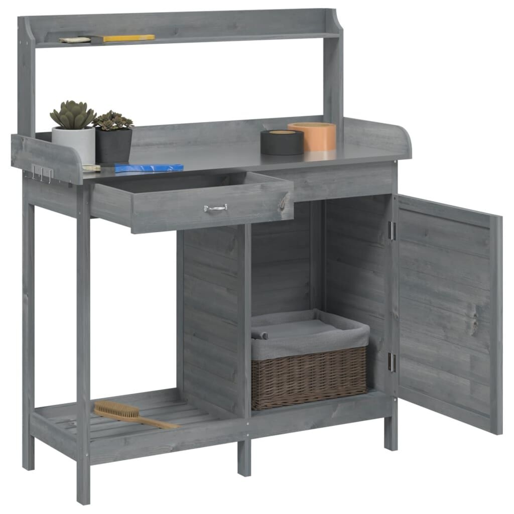 VidaXL Oppottafel Grijs Vurenhout - 35% Korting!