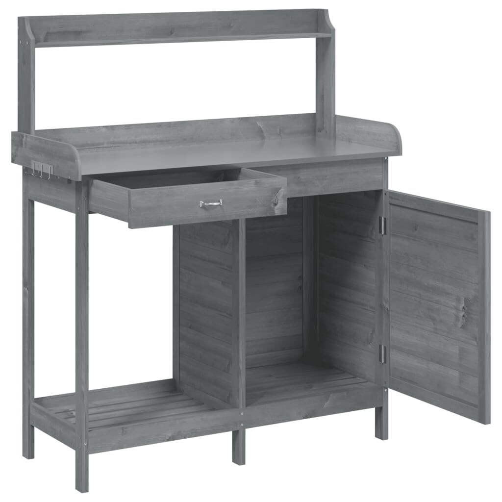 VidaXL Oppottafel Grijs Vurenhout - 35% Korting!