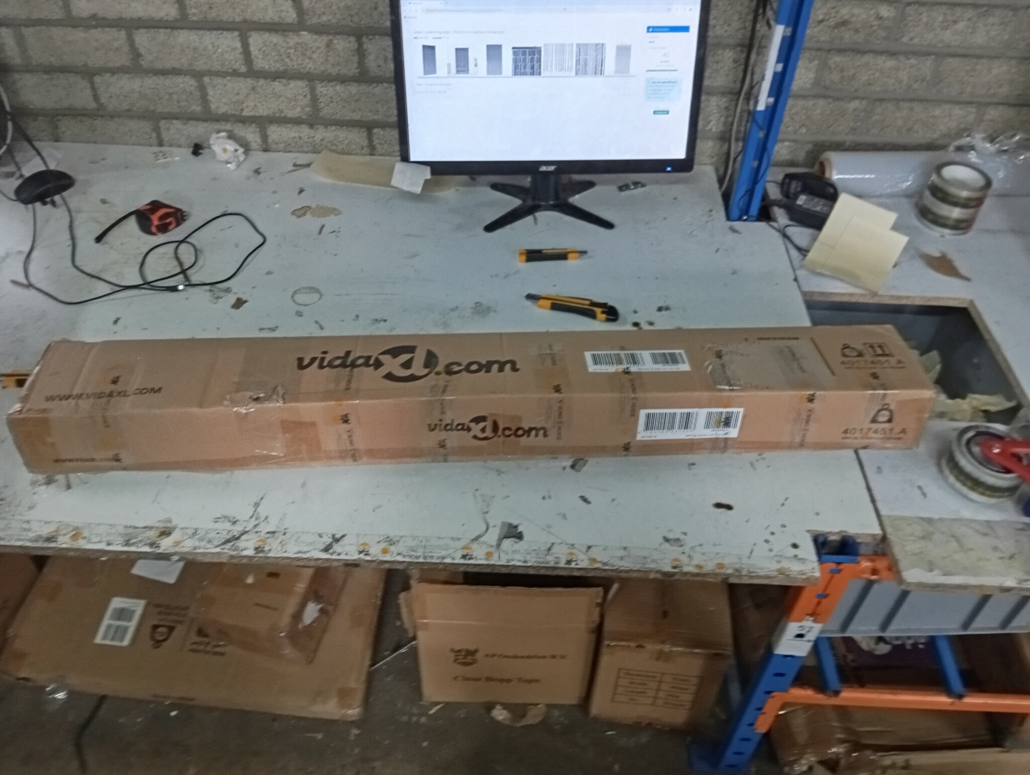 vidaXL Bamboe Insectengordijn 120x220cm Donkergrijs -50%