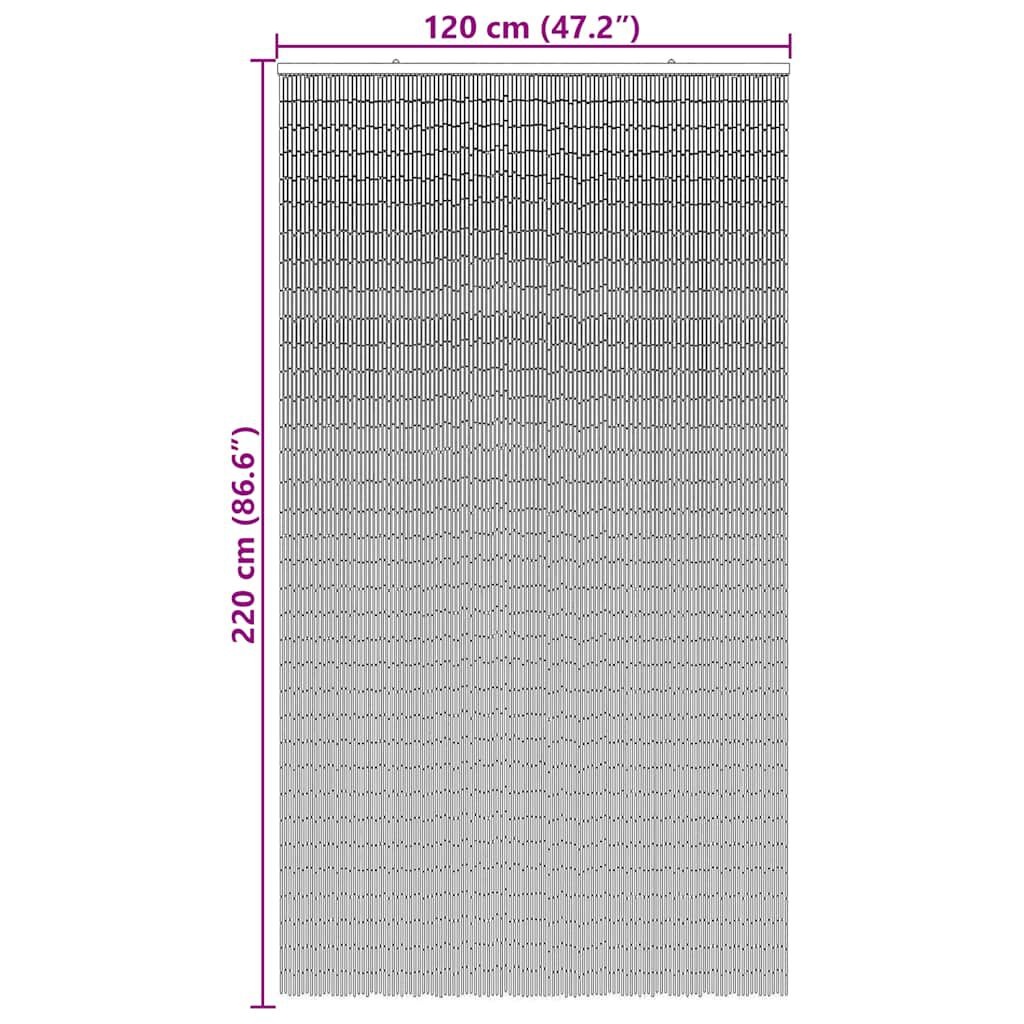 vidaXL Bamboe Insectengordijn 120x220cm Donkergrijs -50%