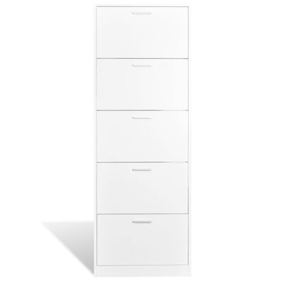 vidaXL Schoenenkast Wit, 5 vakken - 35% Korting!