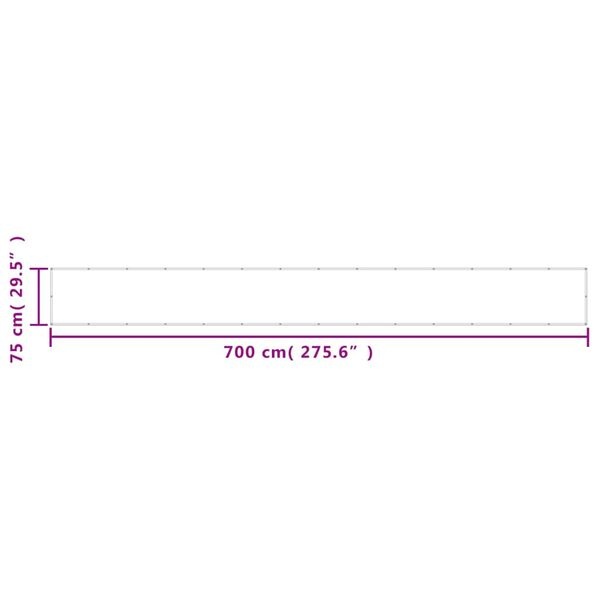 vidaXL Balkonscherm Antraciet 75x700cm - 35% Korting!