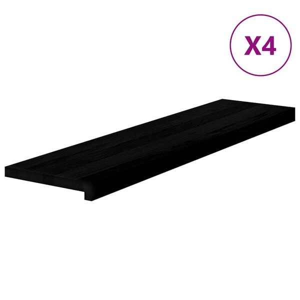VidaXL Traptreden Eiken Donkerbruin 100cm (4 st) - 35% Korting!
