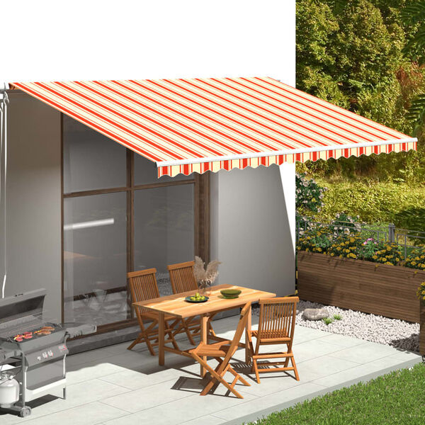 vidaXL Luifeldoek 5x3m Geel/Oranje - 35% Korting!