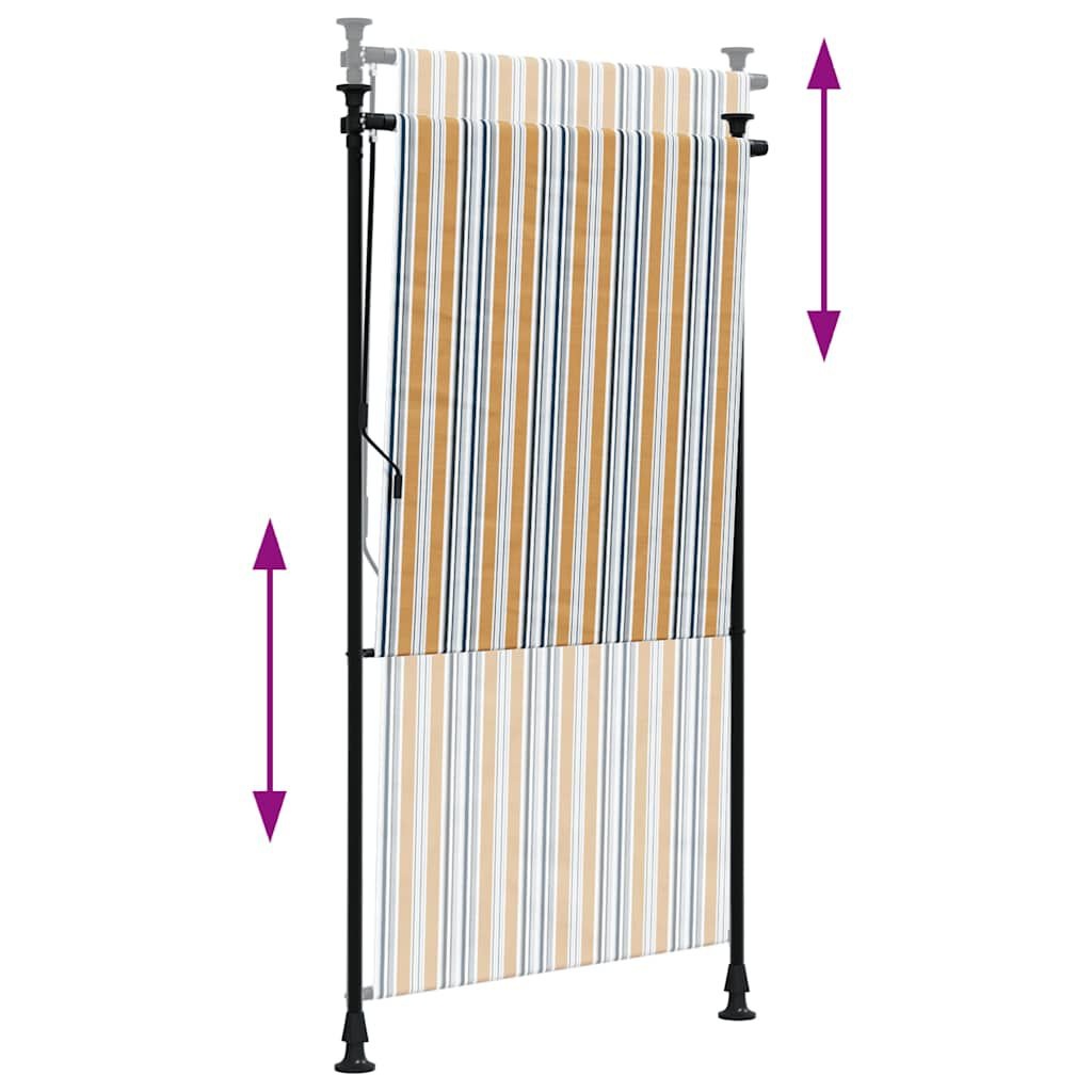 vidaXL Rolgordijn Buiten 120x270 Geel/Wit - 35% Korting!