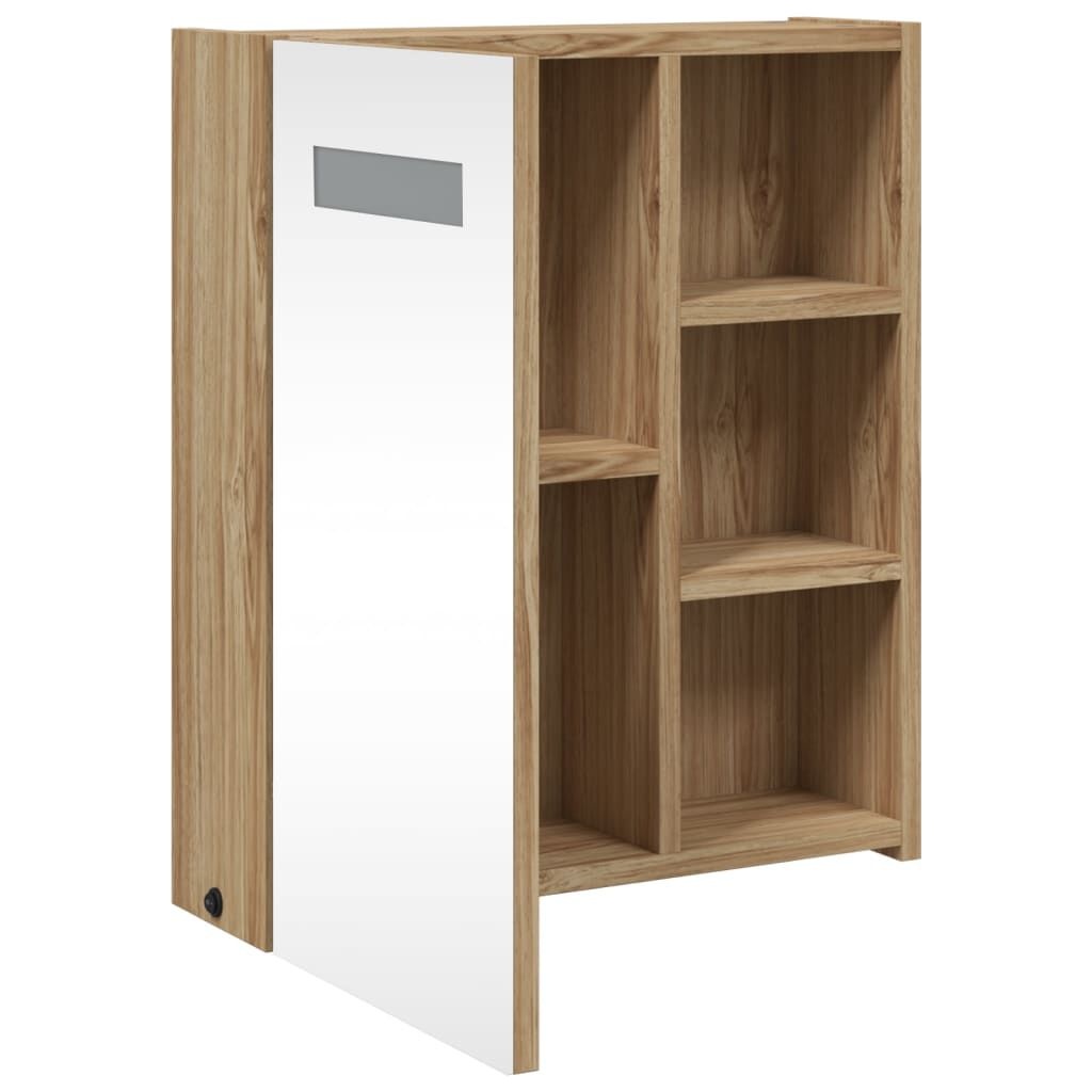 vidaXL Badkamerkast met Spiegel & LED - Eiken - 35% Korting!