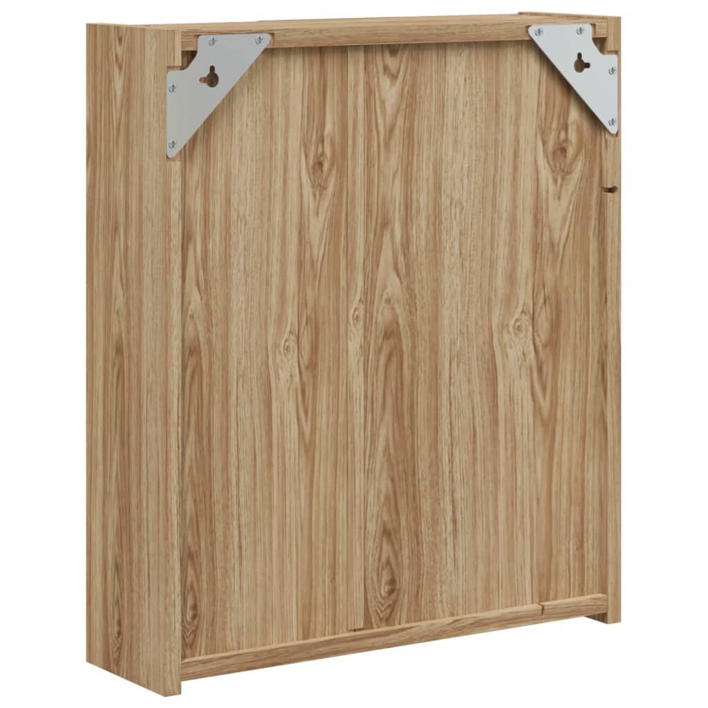 vidaXL Badkamerkast met Spiegel & LED - Eiken - 35% Korting!