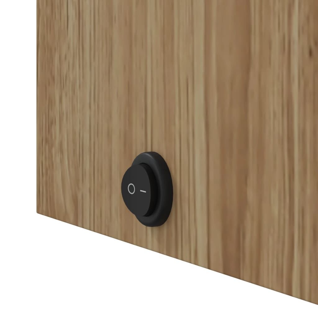 vidaXL Badkamerkast met Spiegel & LED - Eiken - 35% Korting!