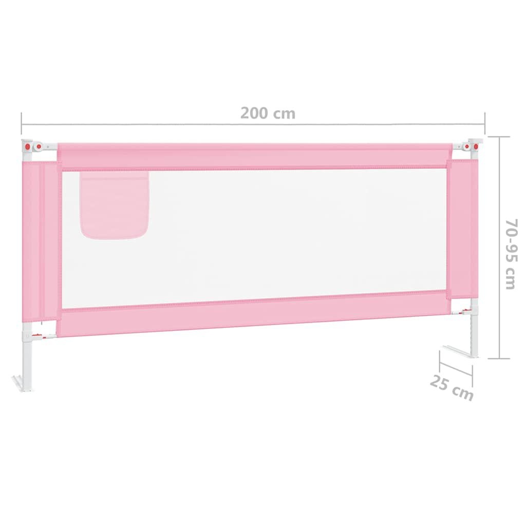 vidaXL Bedhekje Peuter Roze 200cm - 35% Korting!
