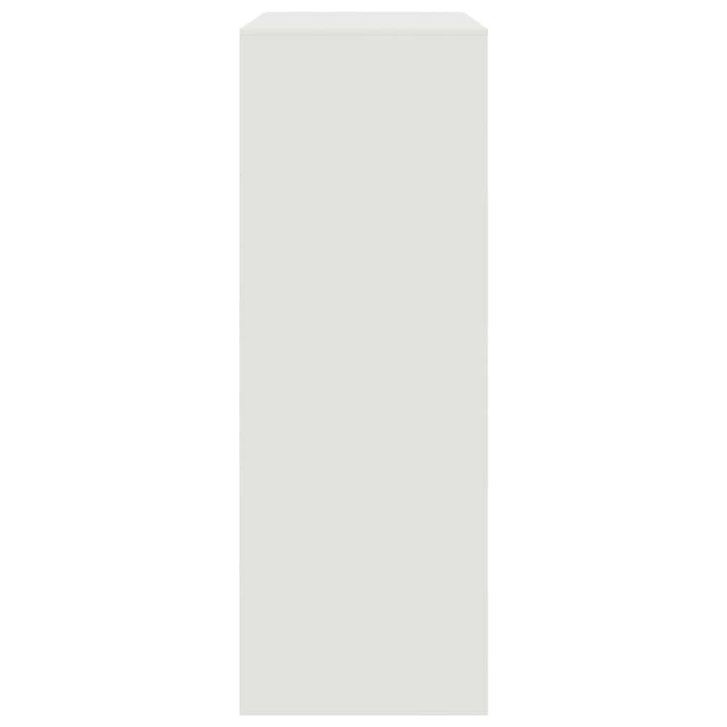 vidaXL Dressoir Staal Wit 67x39x107cm - 35% Korting!