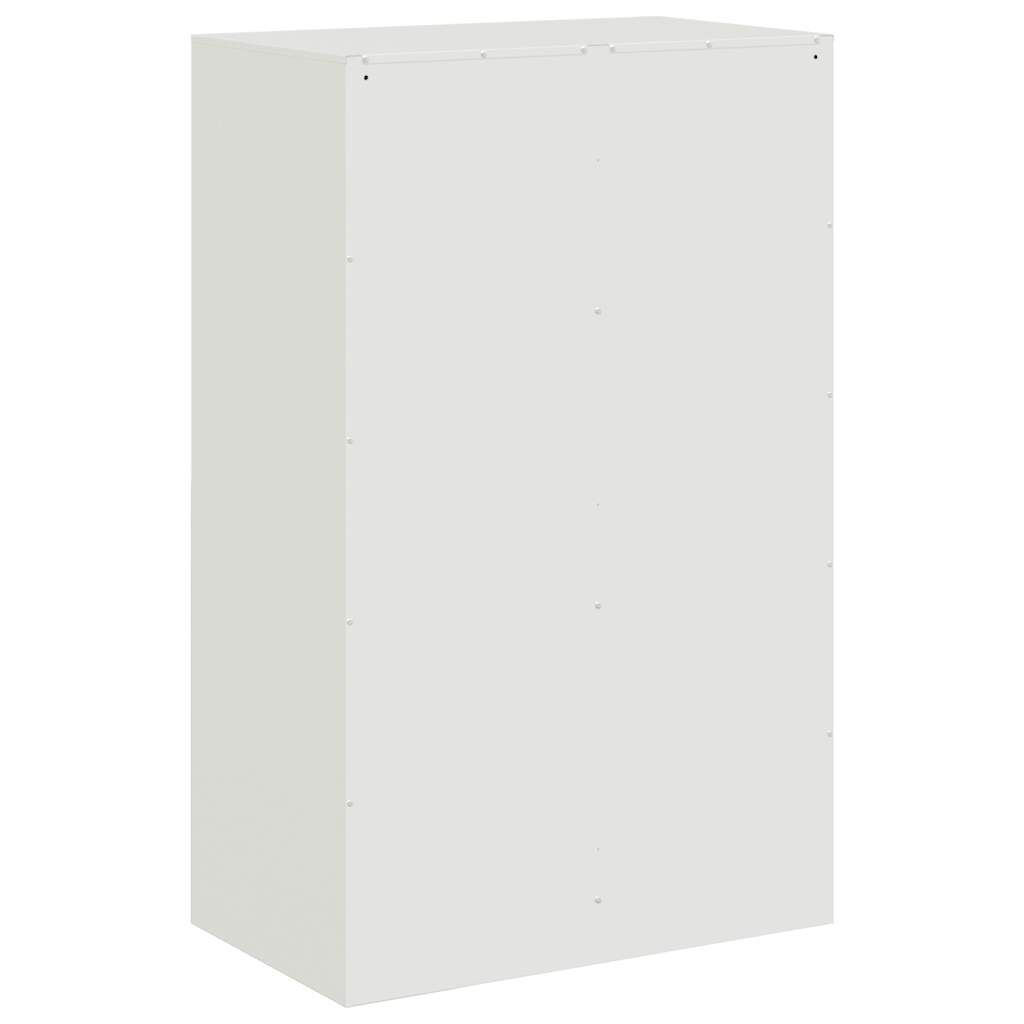 vidaXL Dressoir Staal Wit 67x39x107cm - 35% Korting!
