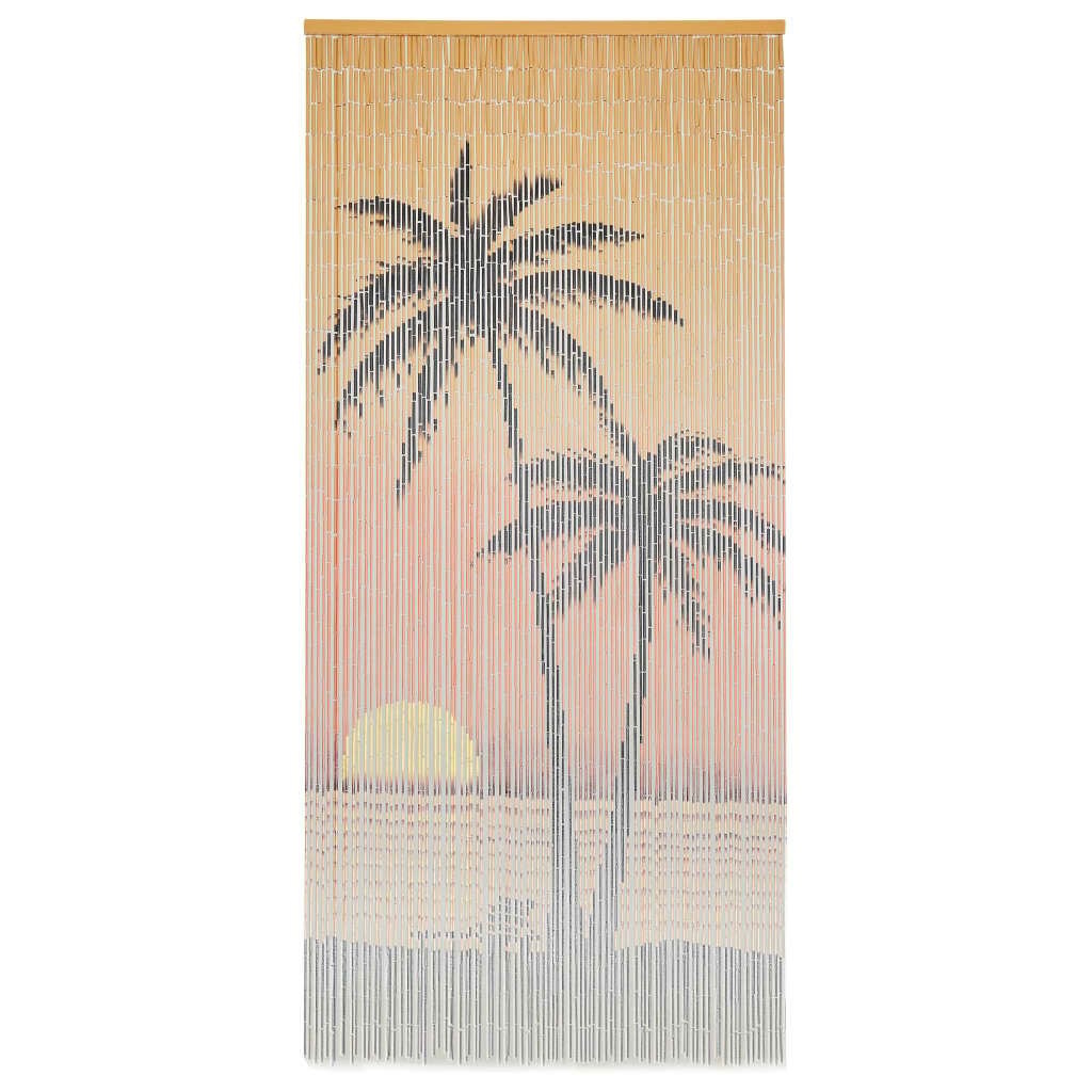 Bamboe Vliegengordijn 90x200cm - Palmboom Design - 60% Korting!