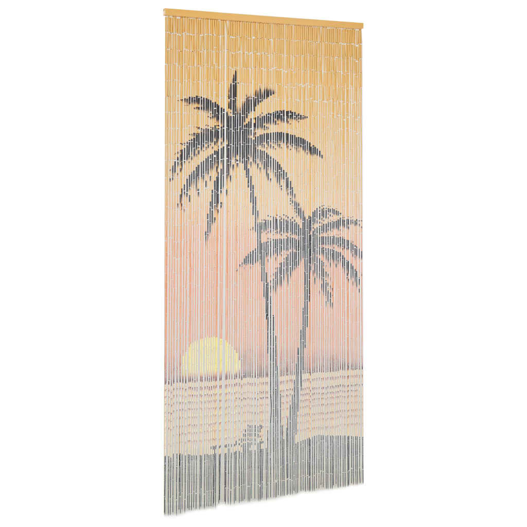 Bamboe Vliegengordijn 90x200cm - Palmboom Design - 60% Korting!