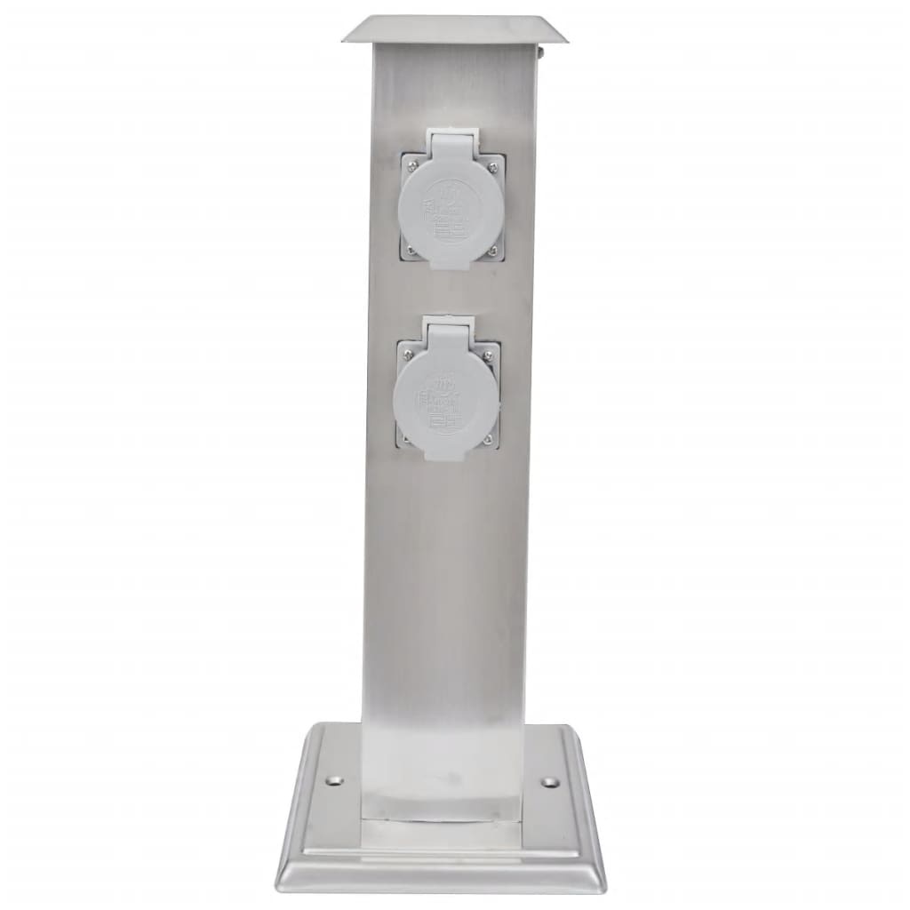 VidaXL Buitenstopcontact Zuil RVS - 35% Korting! (Gemonteerd)