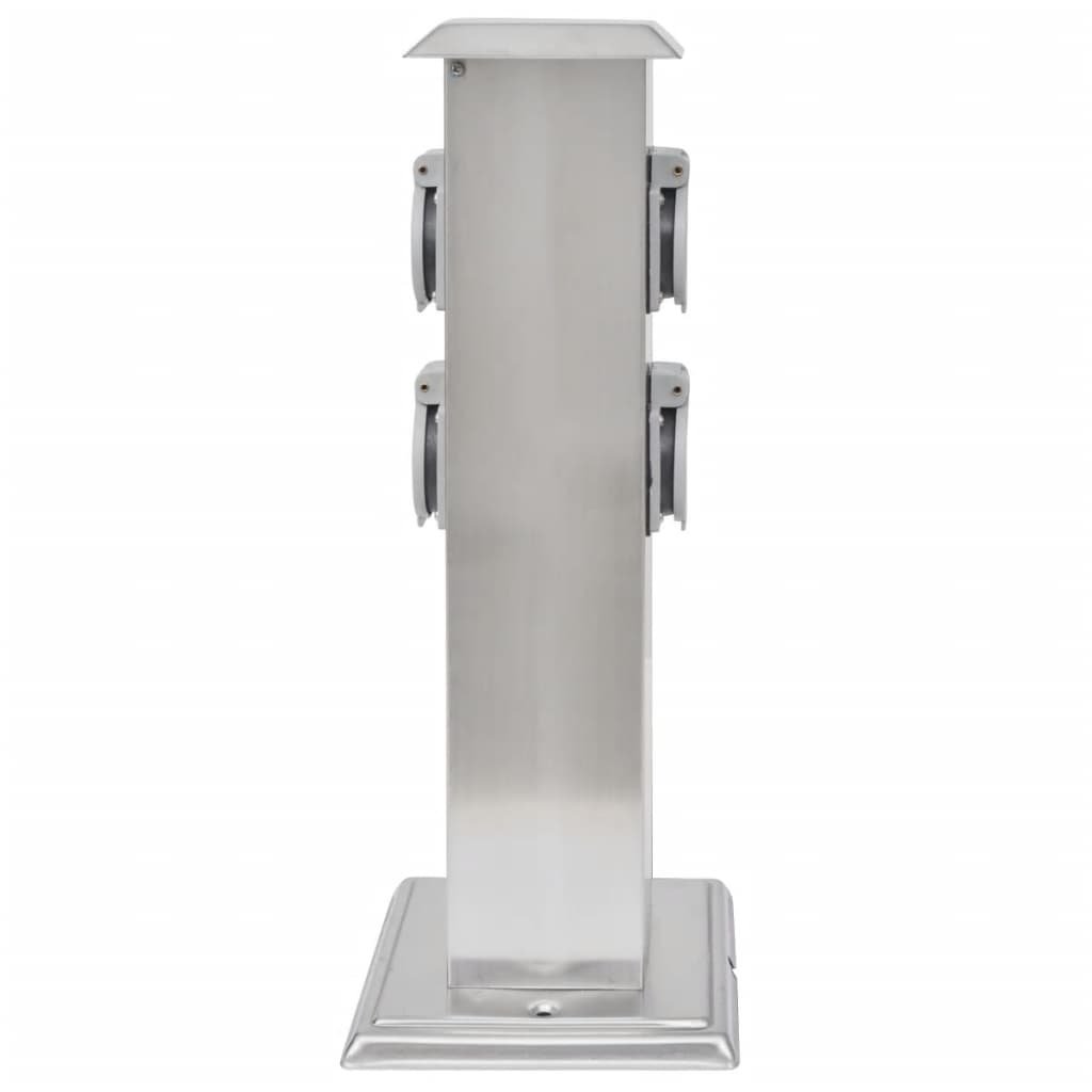 VidaXL Buitenstopcontact Zuil RVS - 35% Korting! (Gemonteerd)