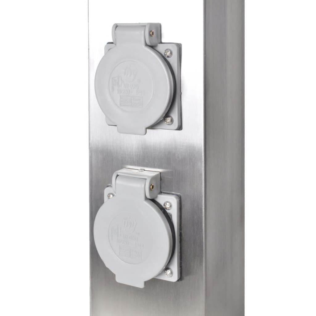 VidaXL Buitenstopcontact Zuil RVS - 35% Korting! (Gemonteerd)