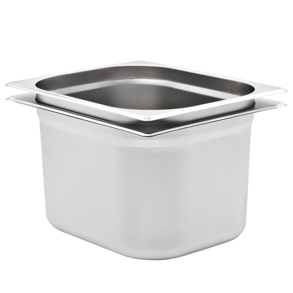 vidaXL GN 1/2 Gastronormbakken 2x RVS - 35% Korting!