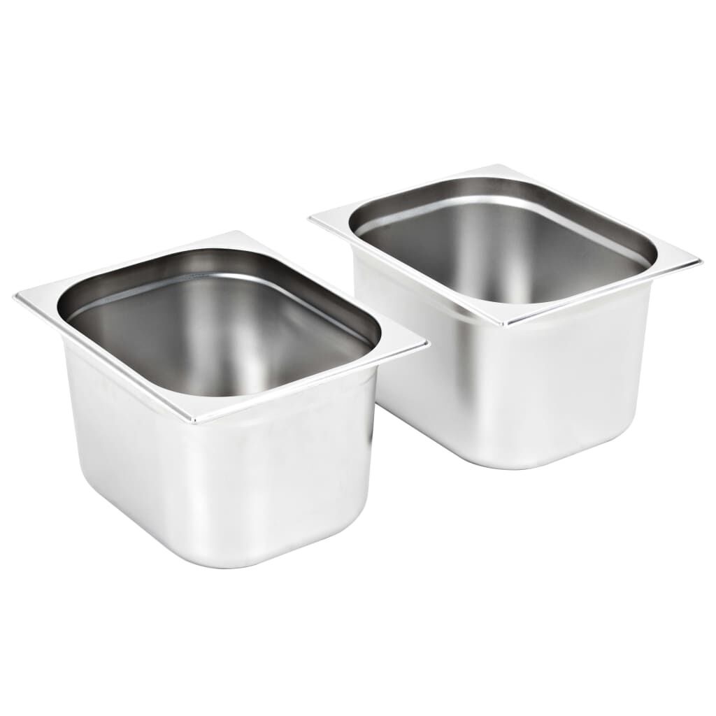 vidaXL GN 1/2 Gastronormbakken 2x RVS - 35% Korting!